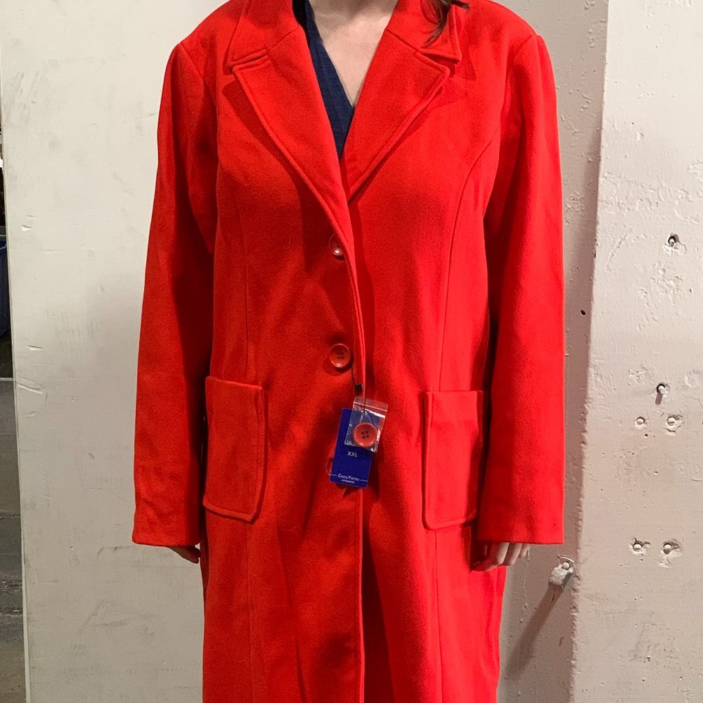 ChouYatou Wool Blend Trench Coat With Lining